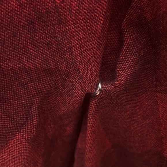 Kensie Red & Black Buffalo Check Shawl Poncho - Picture 3 of 6